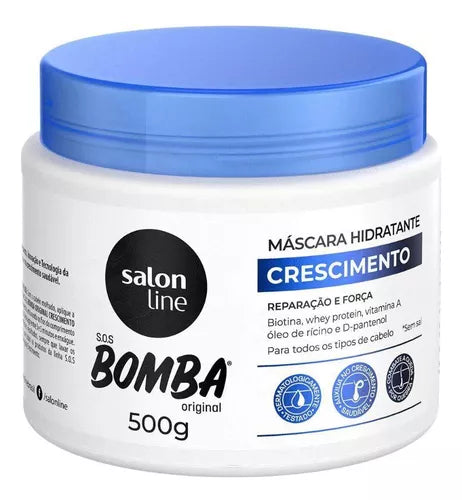 Salon Line - Máscara Hidratante Capilar S.O.S Bomba Crescimento 500g