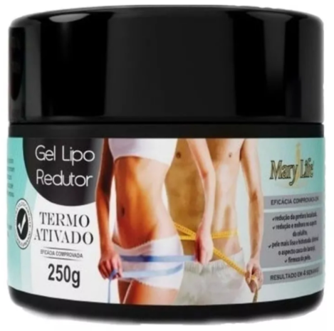 Gel Lipo Redutor Anti Estrias e Celulite Queimador de Gordura Mary Life. 250g